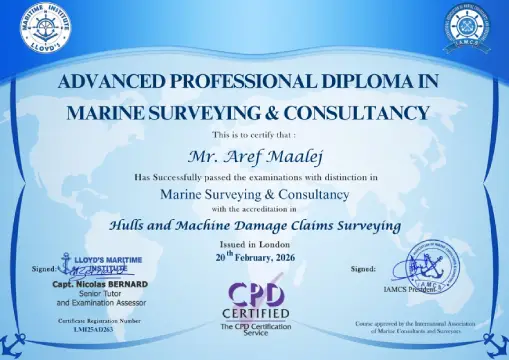HULLS AND MACHINE DAMAGE CLAIMS SURVEYING